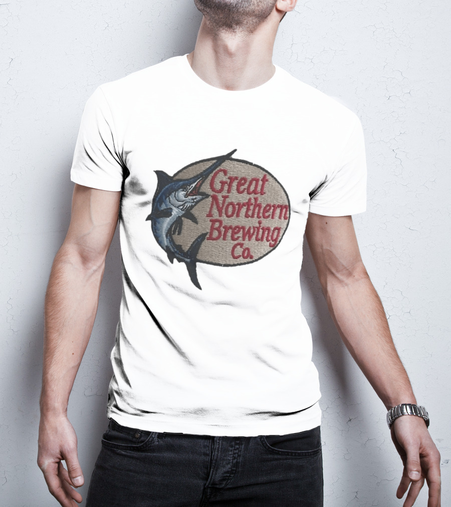 Great Northern Brewing Co Marlin Embroidery T-Shirt