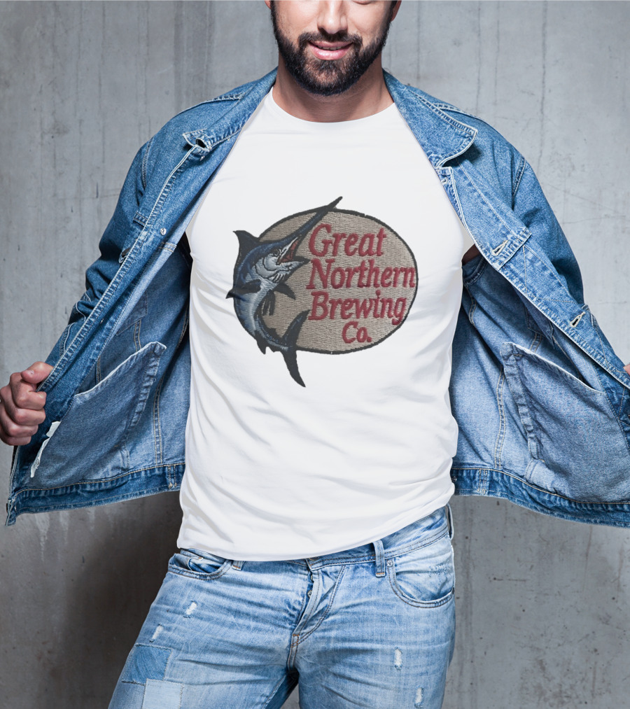 Great Northern Brewing Co Marlin Embroidery T-Shirt