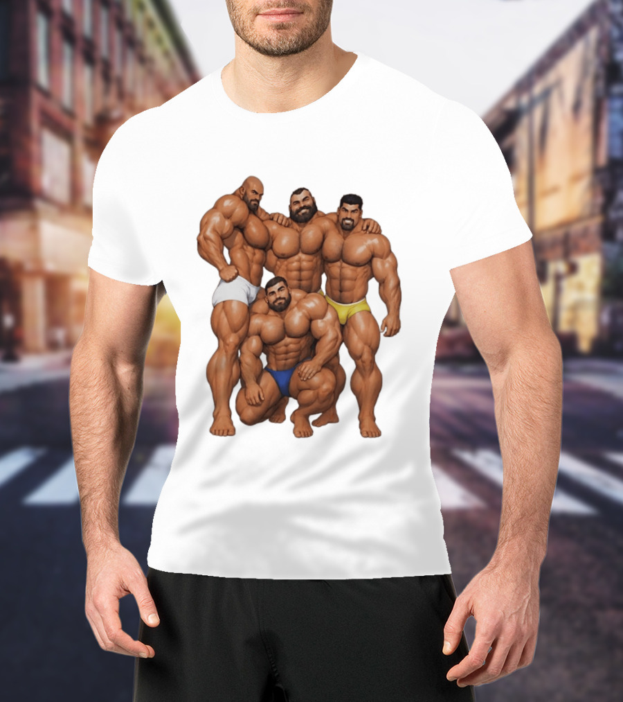 Group Of Muscular Bodybuilders Bodybuilding Fitness Champions T-Shirt