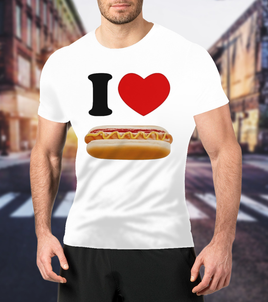 I Love Hot Dogs Summer Grilling Food T-Shirt