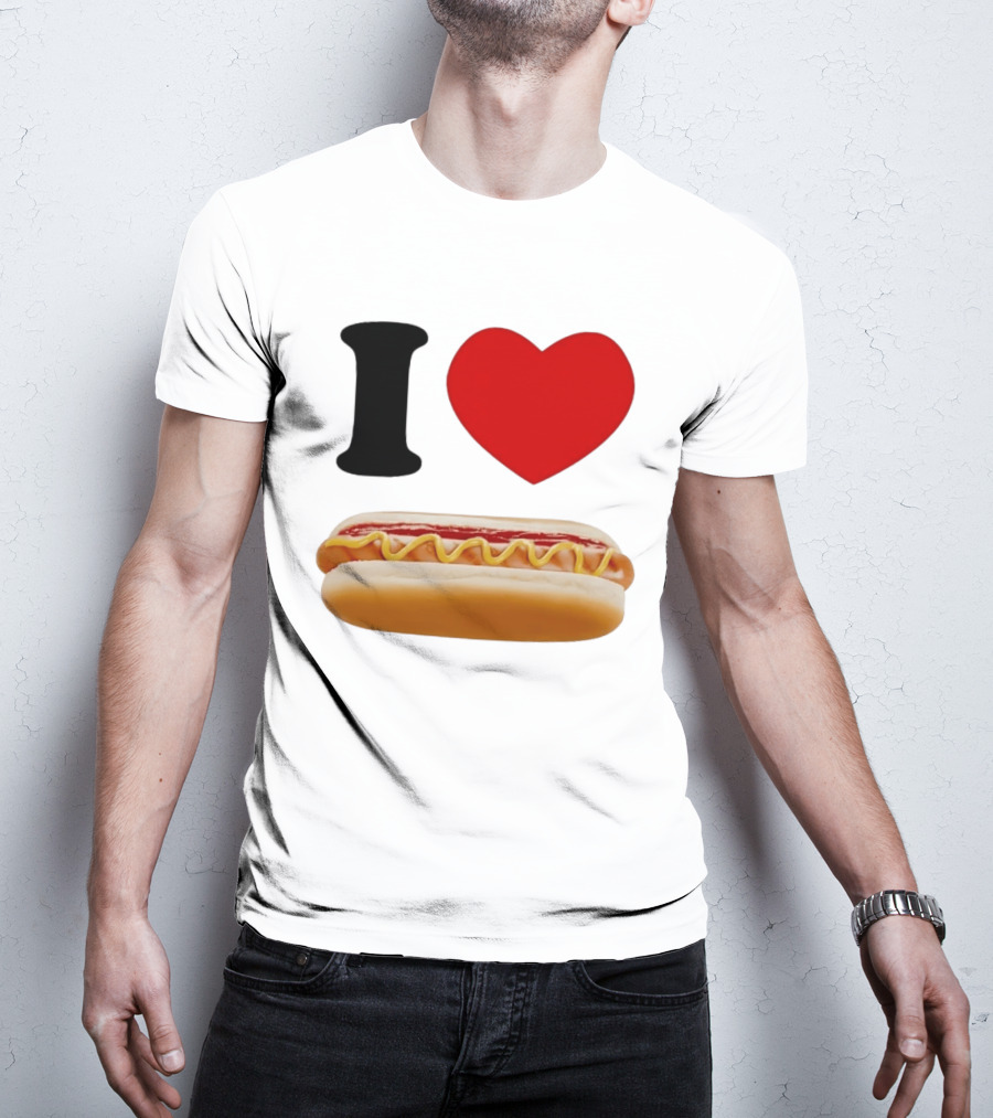 I Love Hot Dogs Summer Grilling Food T-Shirt