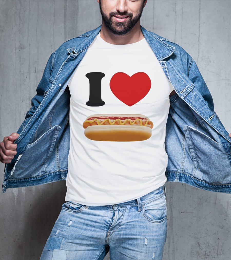 I Love Hot Dogs Summer Grilling Food T-Shirt
