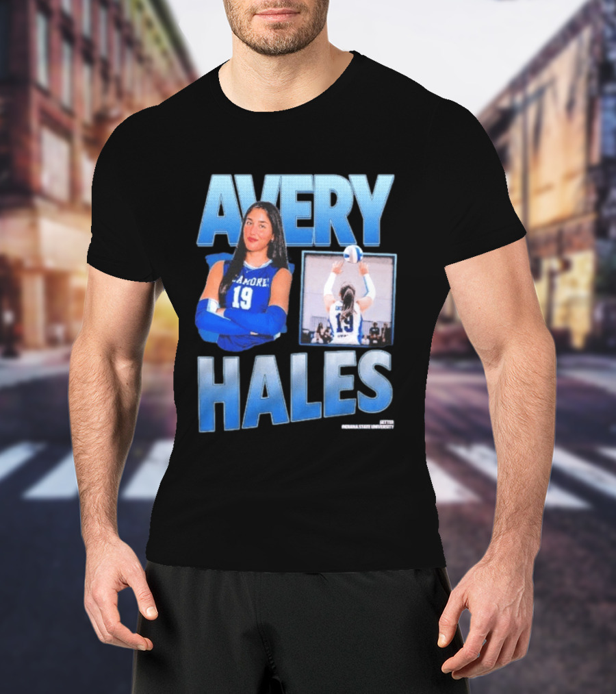 Avery Hales Indiana State Sycamores Volleyball No 19 Setter T-Shirt