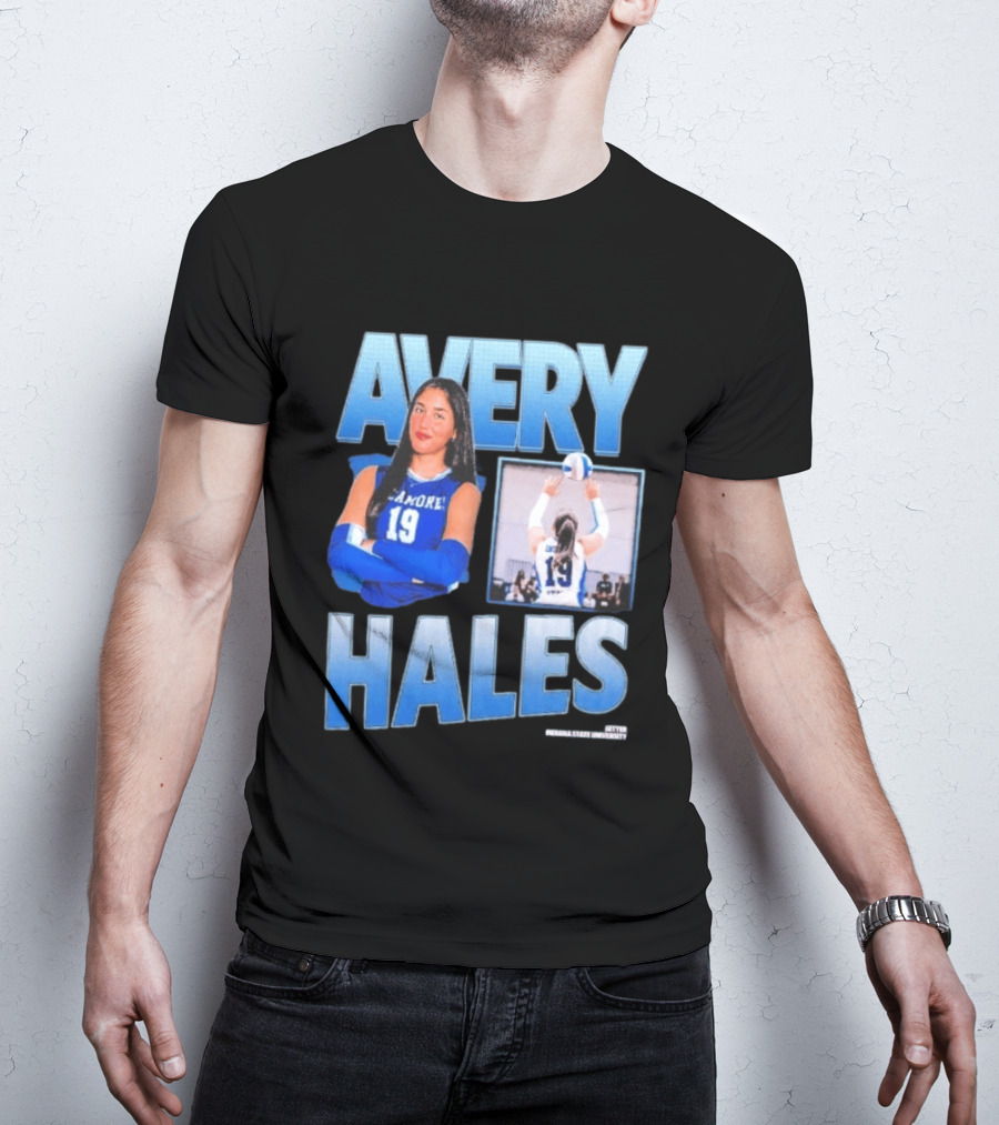 Avery Hales Indiana State Sycamores Volleyball No 19 Setter T-Shirt