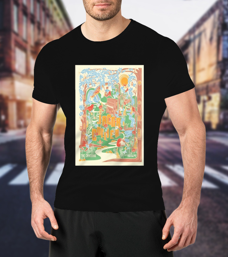 Jacob Collier The Caverns September 25 2026 Musical Forest Scene With Birds And Nature T-Shirt