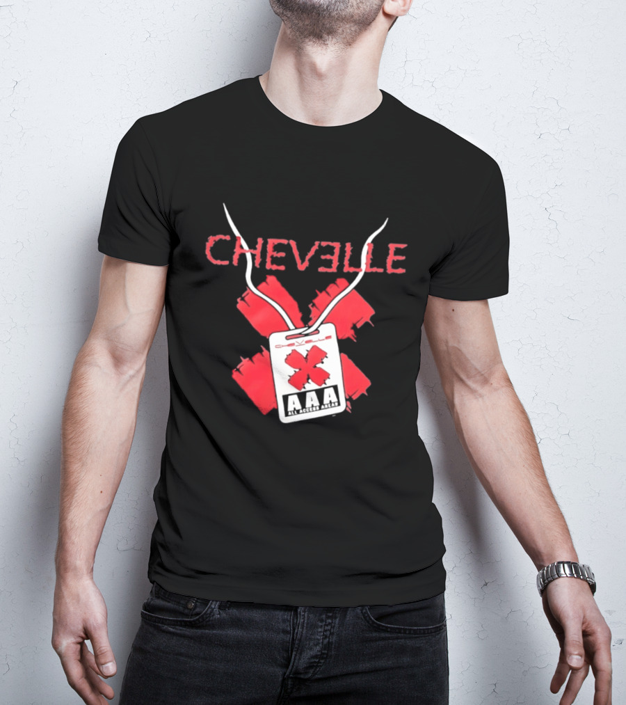 Chevelle AAA All Access Pass Red X Band Tour T-Shirt