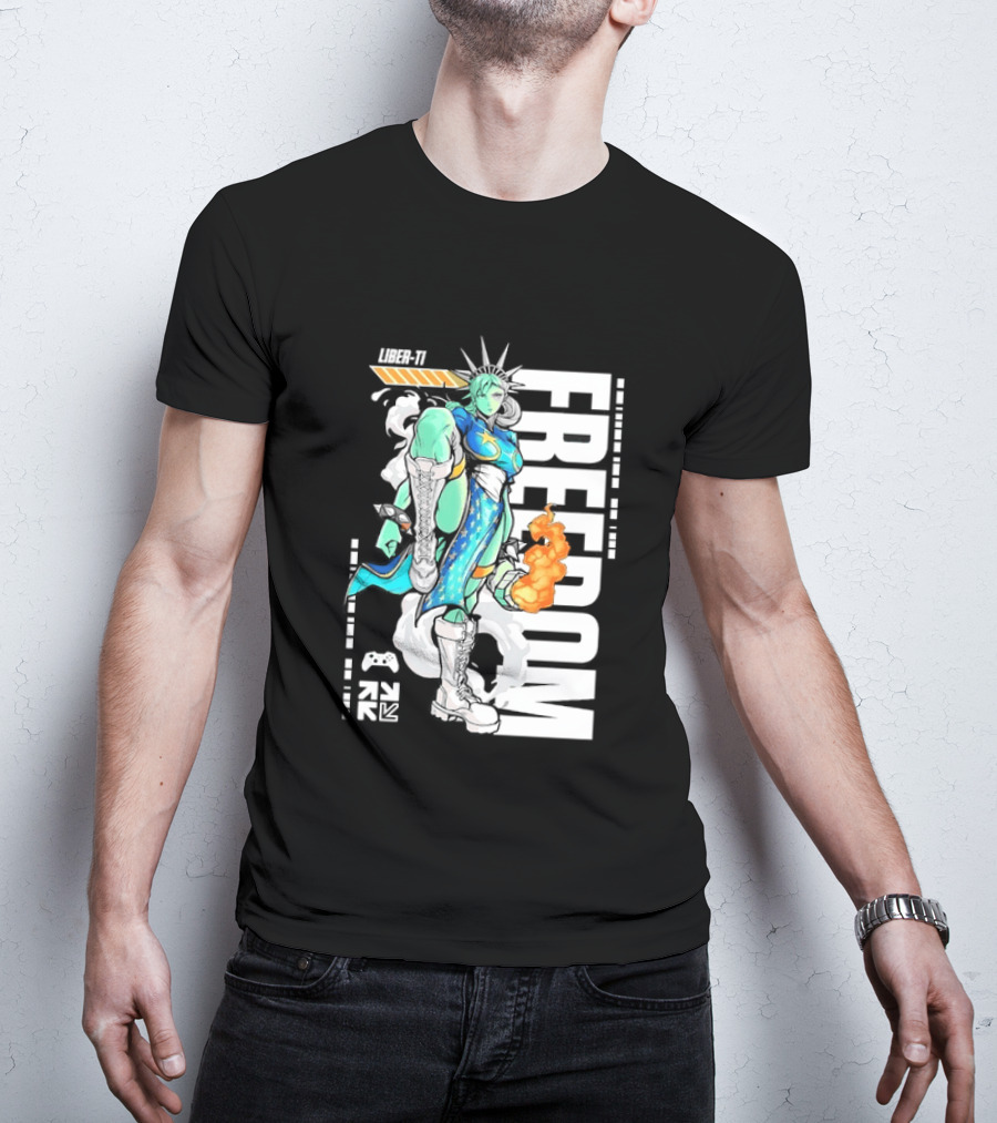 Liber Ti Chun Li Freedom Statue Of Liberty T-Shirt