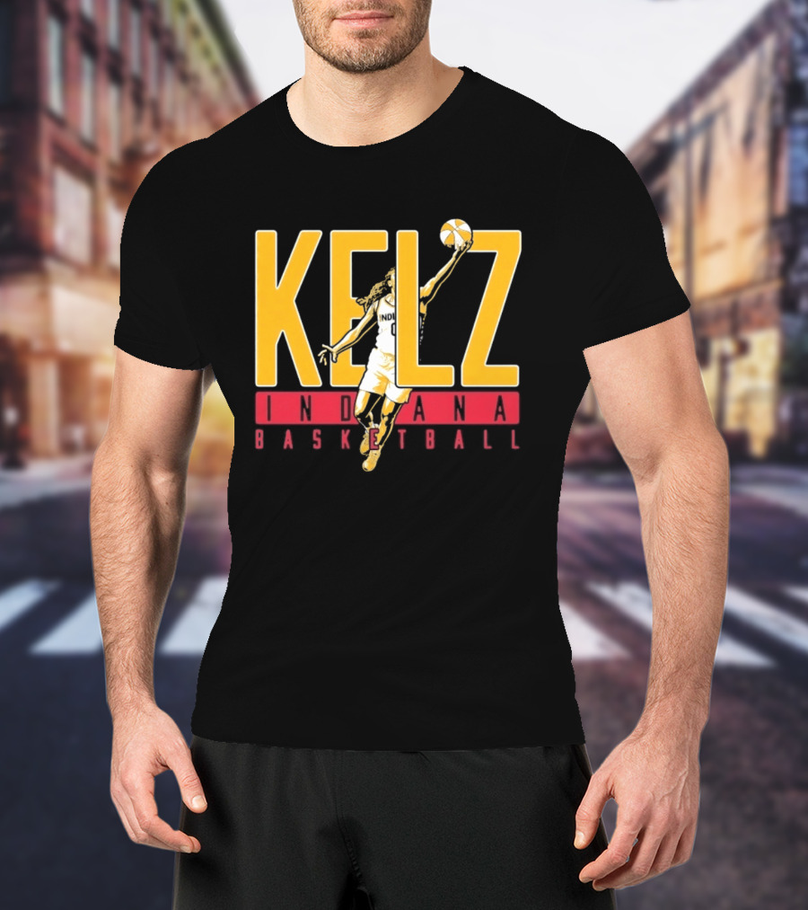 Kelz Indiana Basketball WNBA Player Dunking T-Shirt