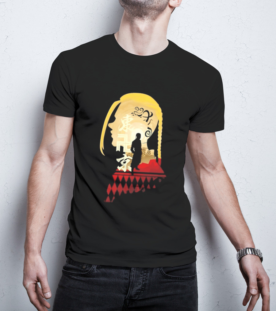 Ken Ryuguji Tokyo Revengers Draken Silhouette Art Japan Cityscape Hair T-Shirt