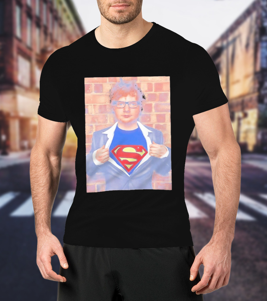 Ed Sheeran Superman Style Hero Look Iconic Rare Find T-Shirt