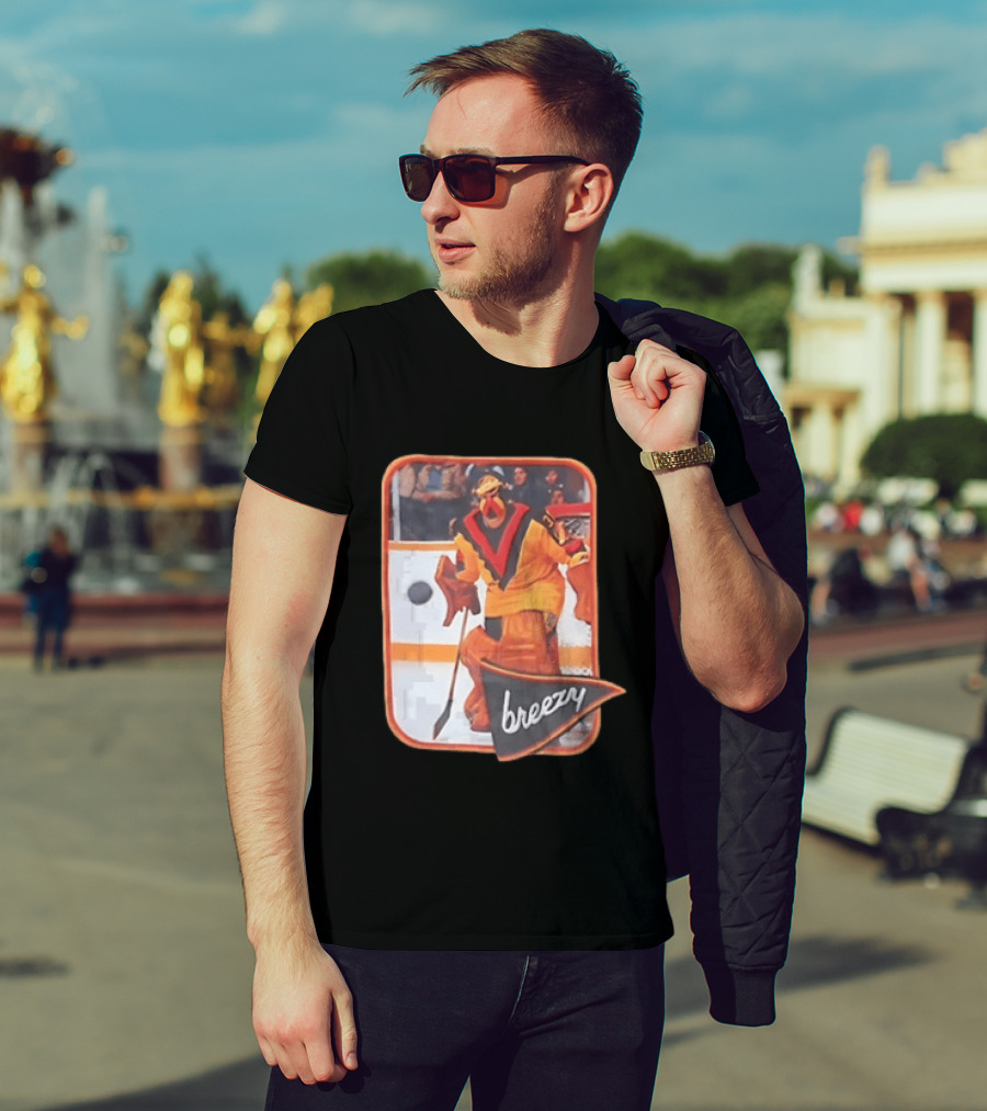 Richard Brodeur Vancouver Canucks NHL Breezy Retro Goalie Gear T-Shirt