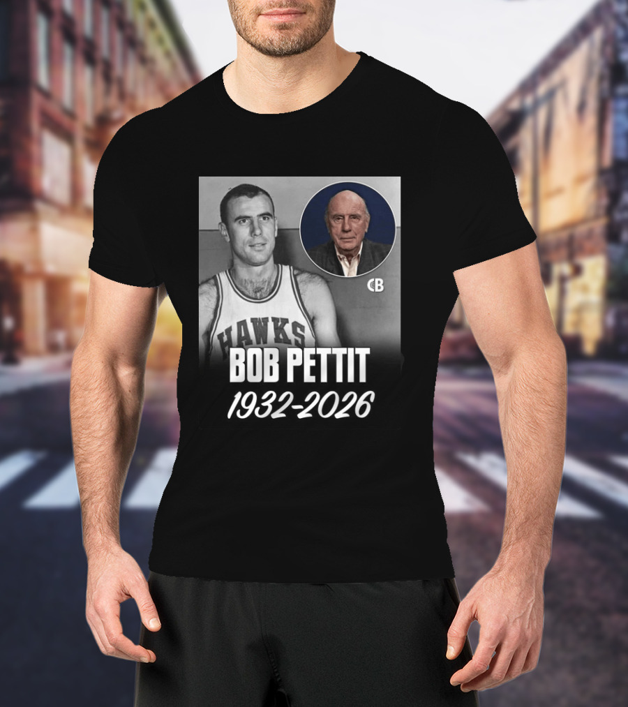 Bob Pettit Hawks Legend 1932 2026 T-Shirt