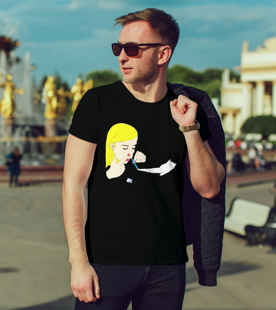 Ripndip Nermal Snorting Cat Blonde Girl Streetwear T-Shirt