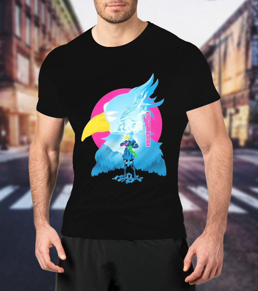 Shangri La Frontier Sunraku Eagle Art Gaming Manga Fantasy T-Shirt