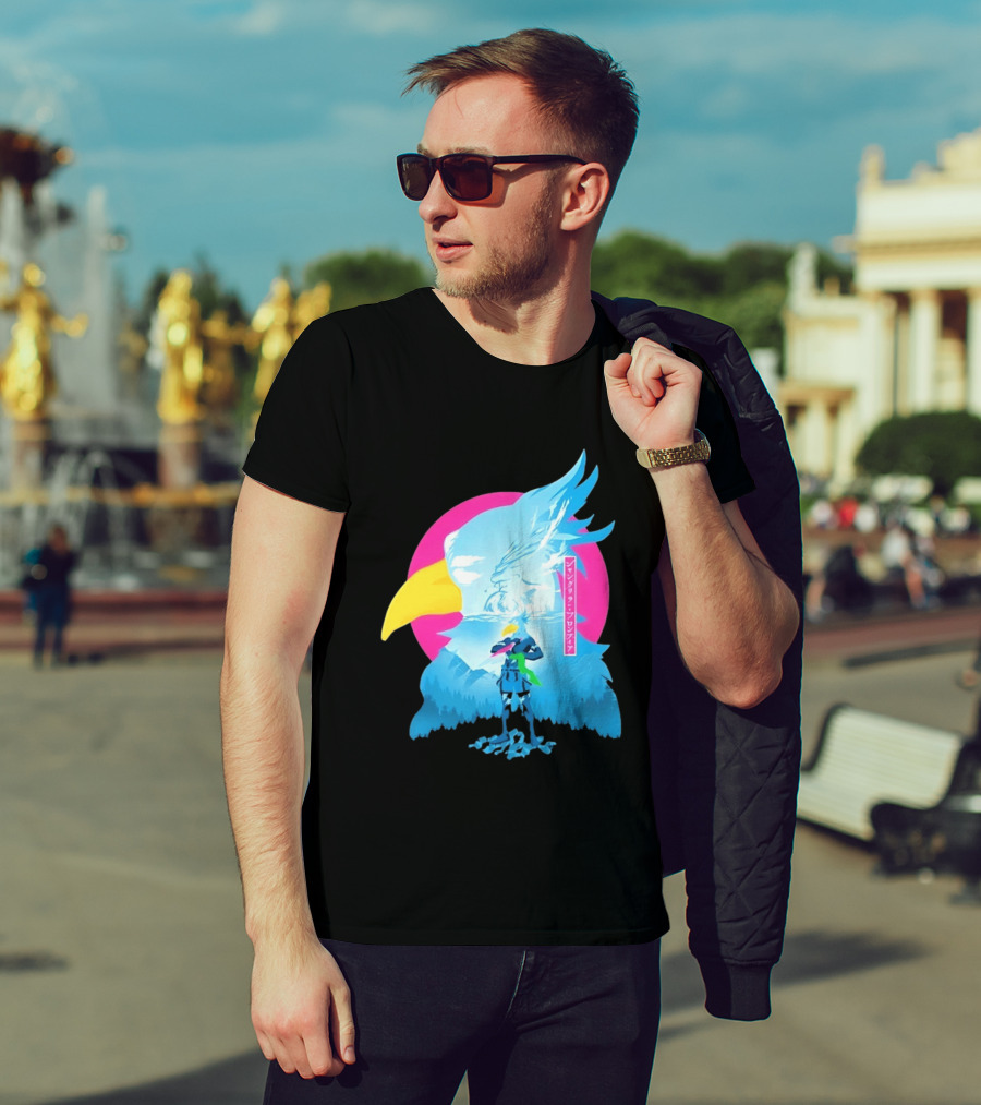 Shangri La Frontier Sunraku Eagle Art Gaming Manga Fantasy T-Shirt