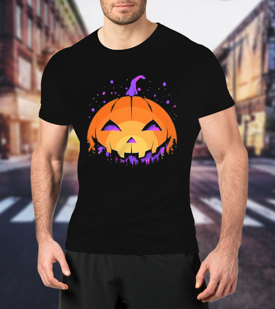 Spooky Jack O' Lantern Vibrant Halloween Vibes T-Shirt