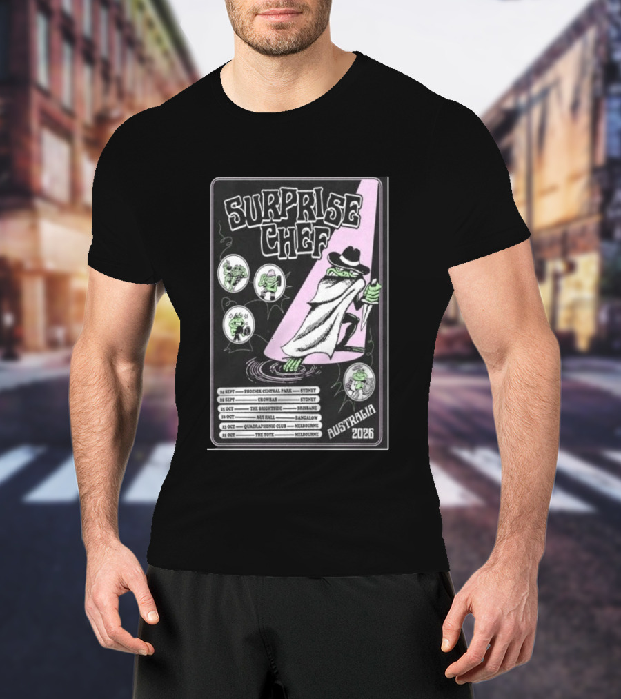Surprise Chef Australia Tour 2026 The Brightside Brisbane Oct 15 Show T-Shirt