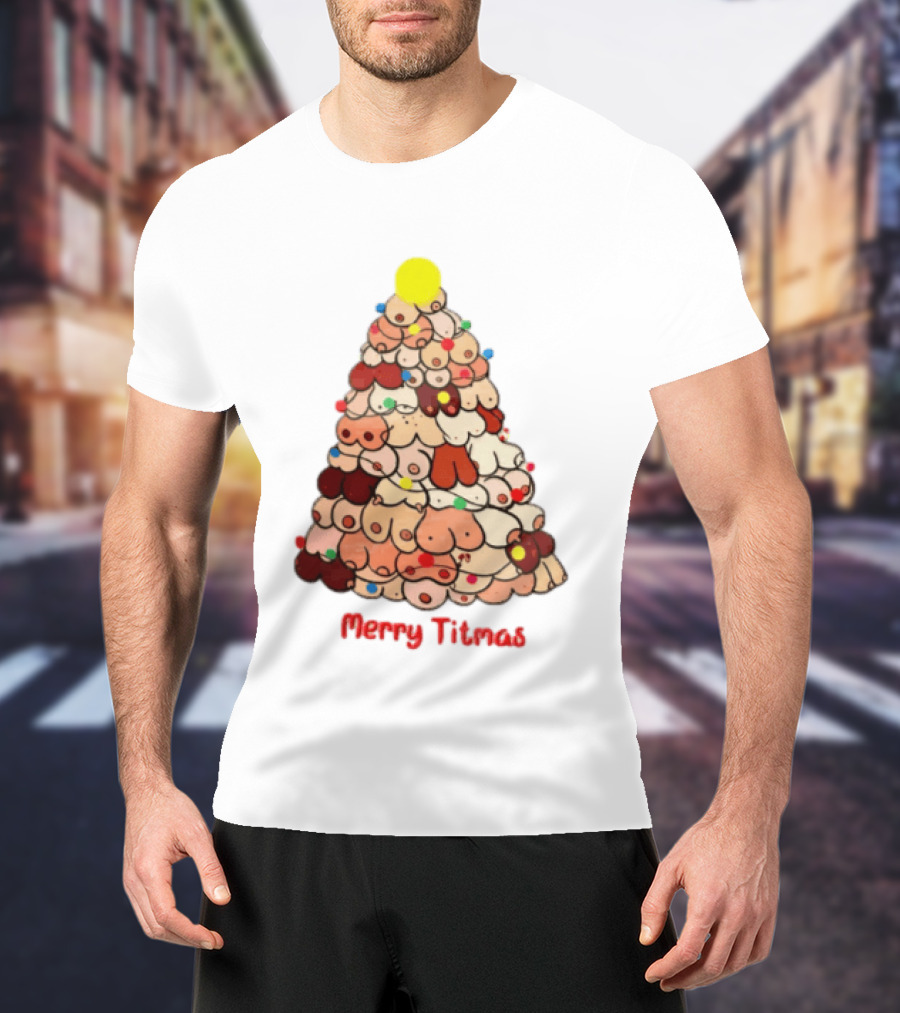 Merry Titmas Christmas Tree Fun Festive T-Shirt