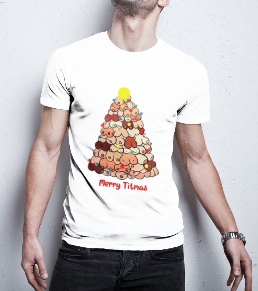 Merry Titmas Christmas Tree Fun Festive T-Shirt