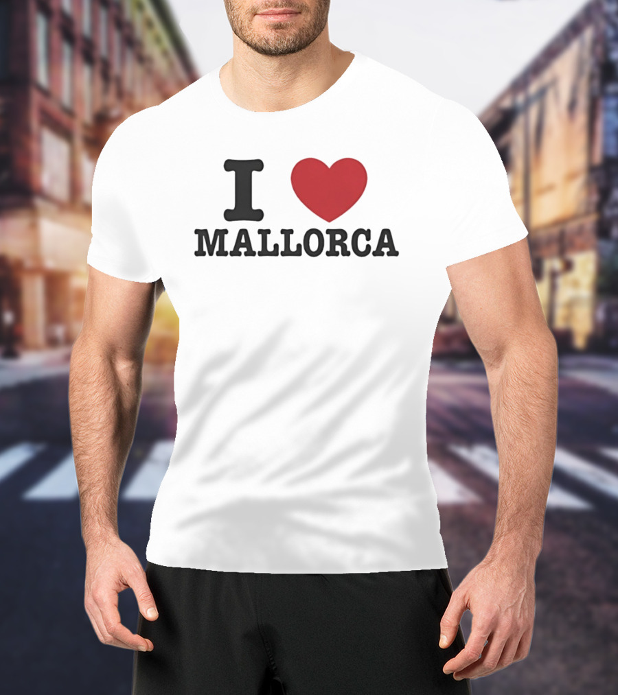 I Love Mallorca Spain Travel Vacation Balearic Islands Iconic Heart T-Shirt
