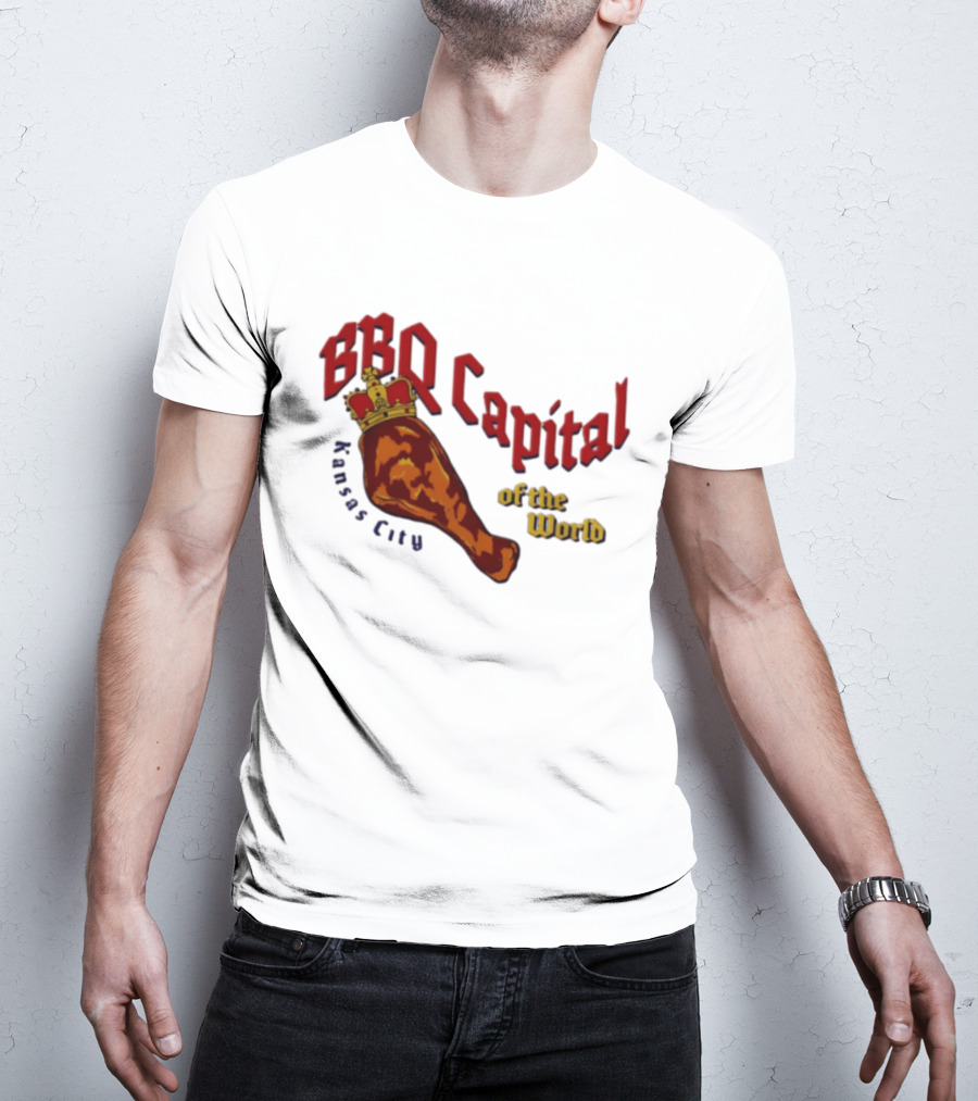 Kansas City BBQ Capital Of The World Leg With Crown T-Shirt