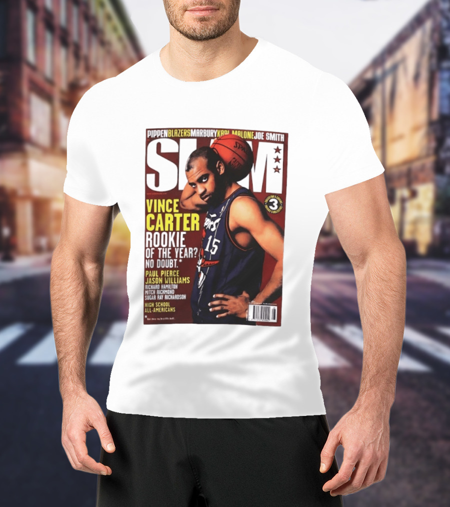Vince Carter Slam Magazine Rookie Of The Year No Doubt Basketball Paul Pierce Jason Williams T-Shirt