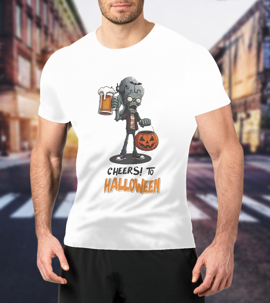 Zombie Cheers Halloween 2026 Pumpkin Beer T-Shirt