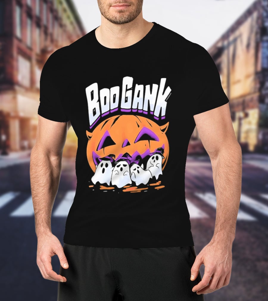 Boo Gank Halloween Pumpkin Ghosts Spooky T-Shirt
