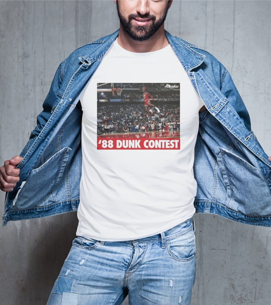 Michael Jordan 1988 Dunk Contest Chicago Bulls Almako Basketball NBA Legend T-Shirt