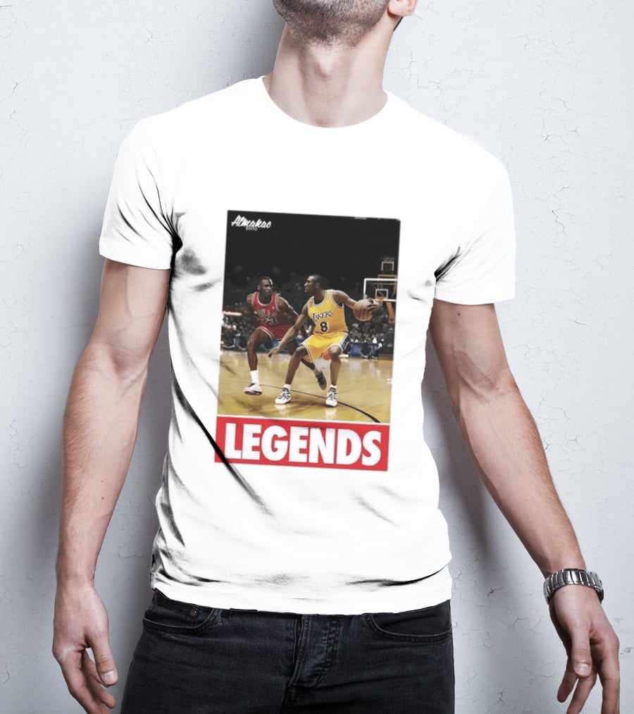 Michael Jordan Vs Kobe Bryant Legends Chicago Bulls Lakers T-Shirt
