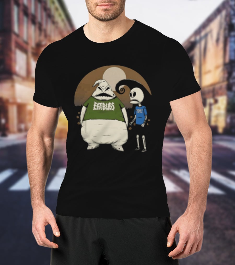 Oogie Boogie Jack Skellington Eat Bugs Spooky Vibes The Nightmare Before Christmas Halloween T-Shirt