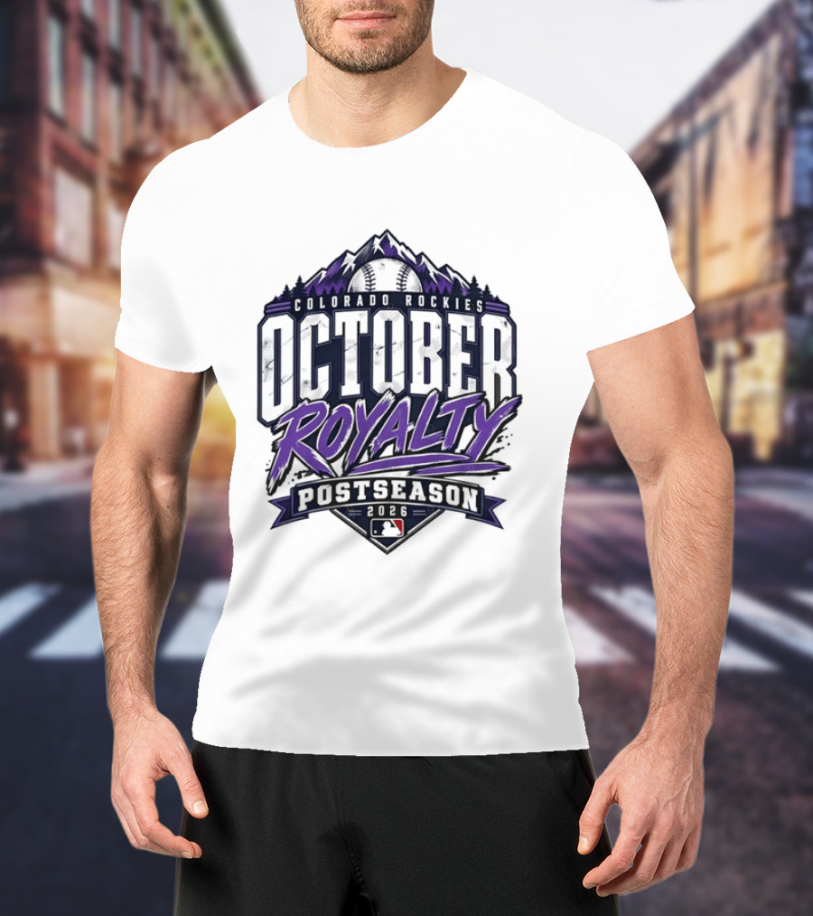 Colorado Rockies October Royalty Postseason Baseball 2026 T-Shirt