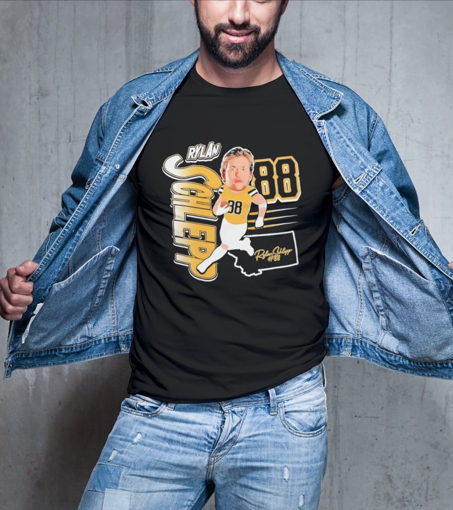 Rylan Schlepp 88 Montana Football Player Caricature T-Shirt