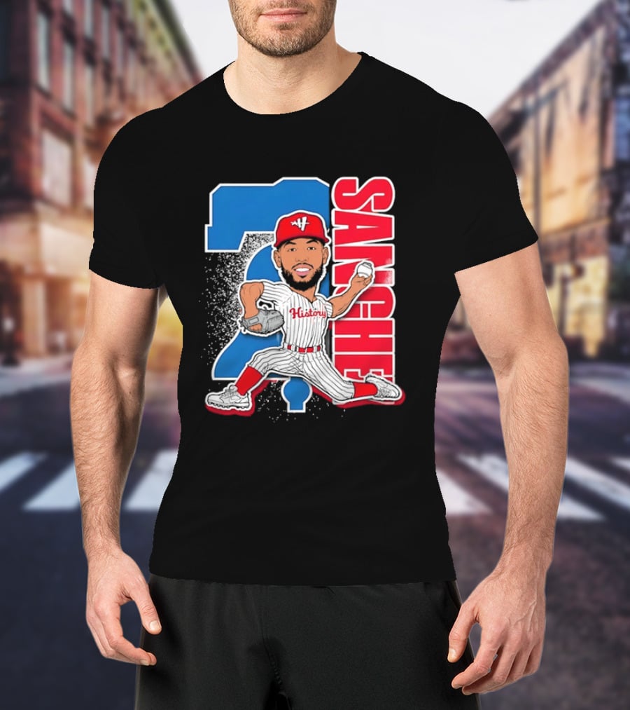Sixto Sanchez 21 History Philadelphia Phillies Pitcher T-Shirt