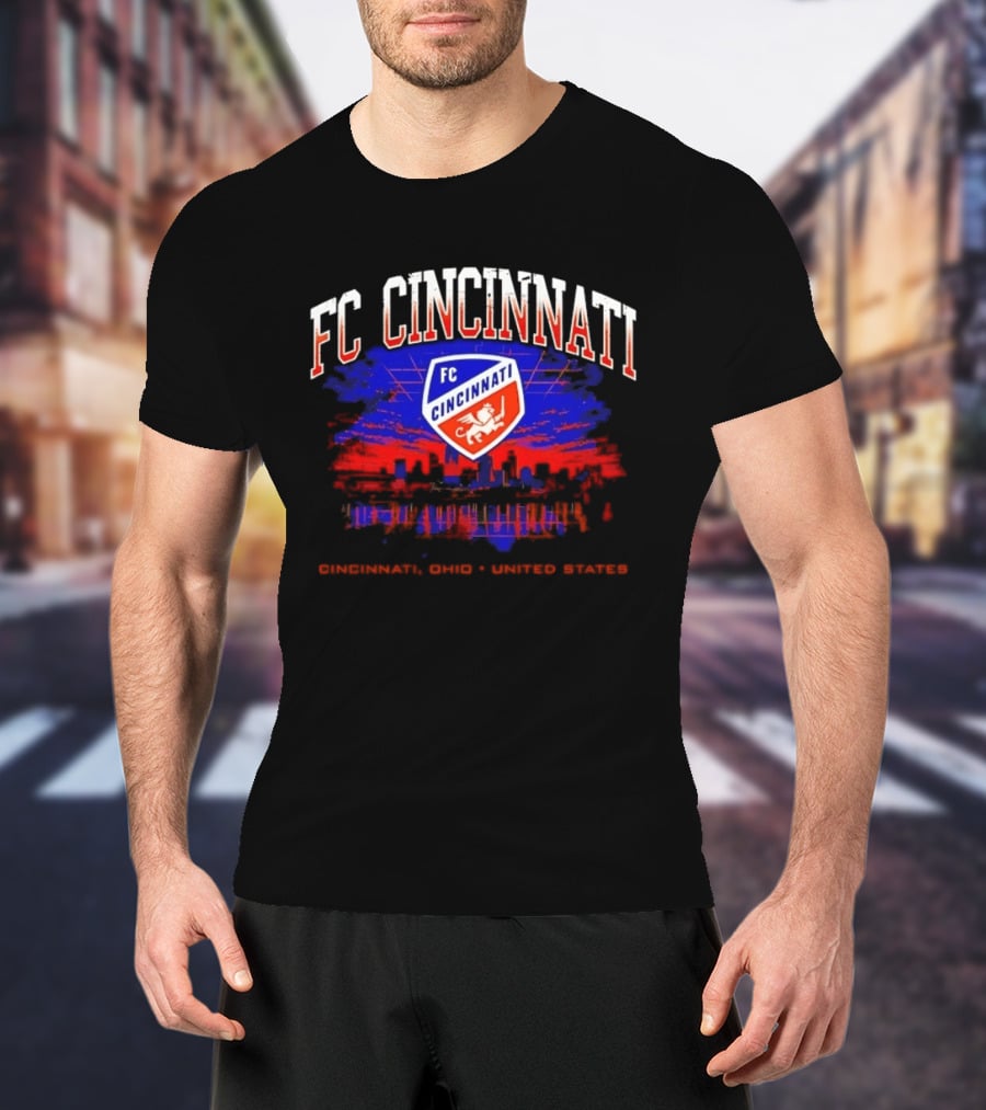 FC Cincinnati Skyline Cincinnati Ohio United States T-Shirt