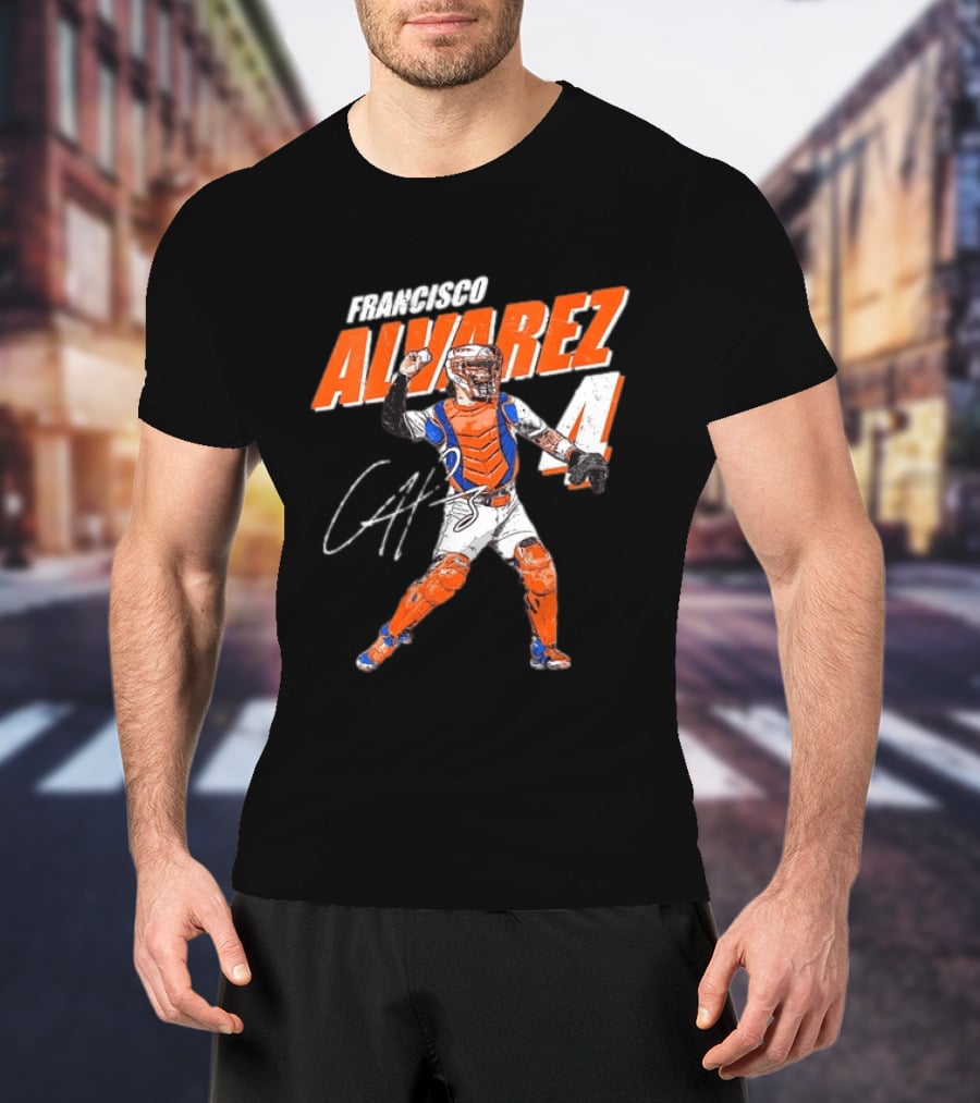 Francisco Alvarez New York Mets Number 4 Catcher T-Shirt