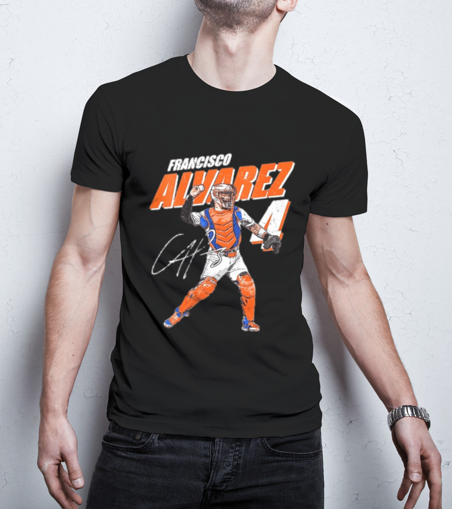 Francisco Alvarez New York Mets Number 4 Catcher T-Shirt