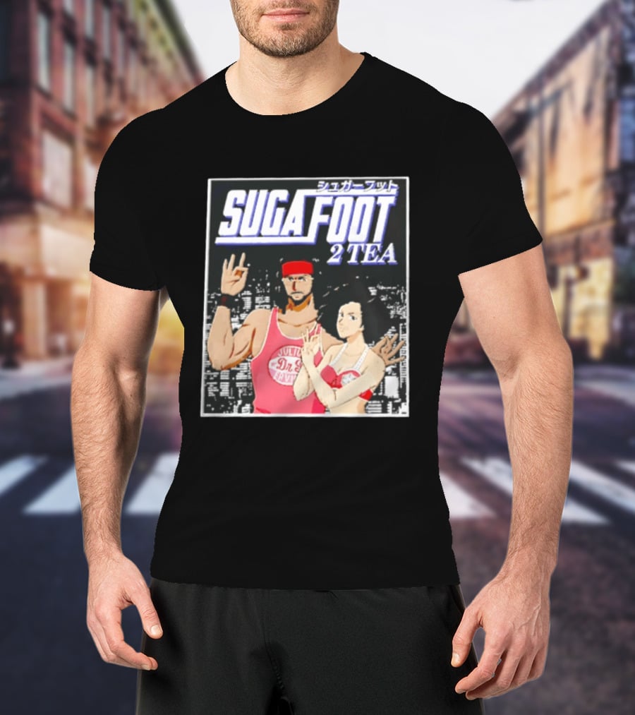 Sugafoot 2 Tea Japanese Text S And Headbands Retro Look T-Shirt