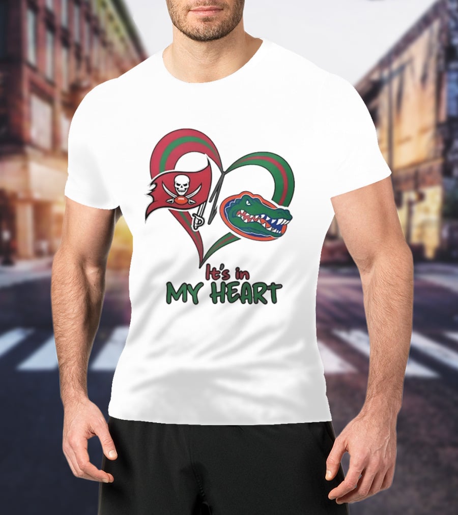 Tampa Bay Buccaneers Florida Gators It's In My Heart T-Shirt