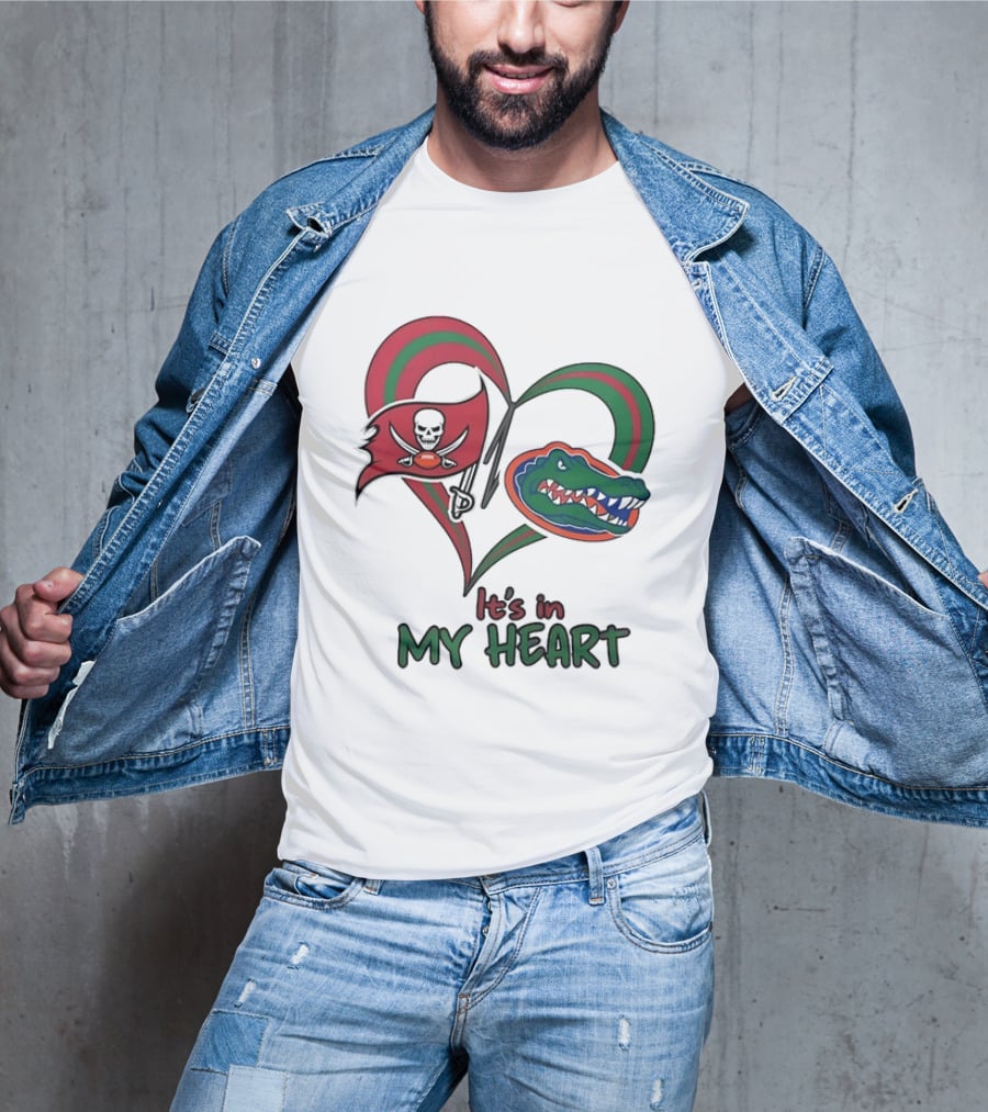 Tampa Bay Buccaneers Florida Gators It's In My Heart T-Shirt