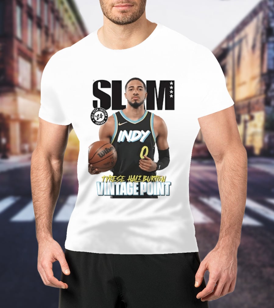 SLAM Magazine Tyrese Haliburton Indy Vintage Point T-Shirt