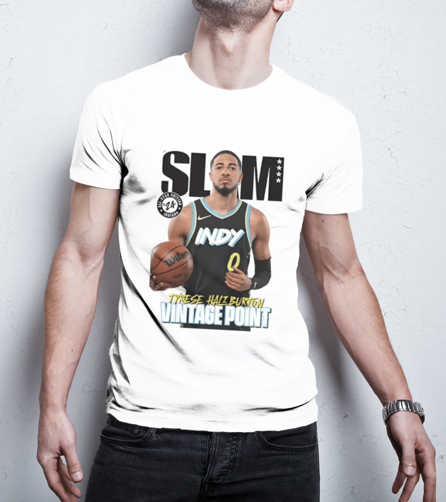 SLAM Magazine Tyrese Haliburton Indy Vintage Point T-Shirt