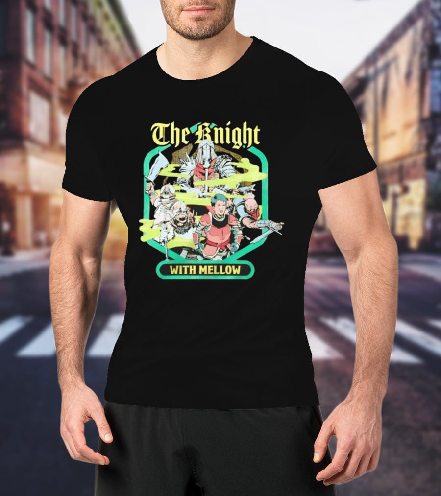 The Knight With Mellow Distressed Fantasy Warrior T-Shirt