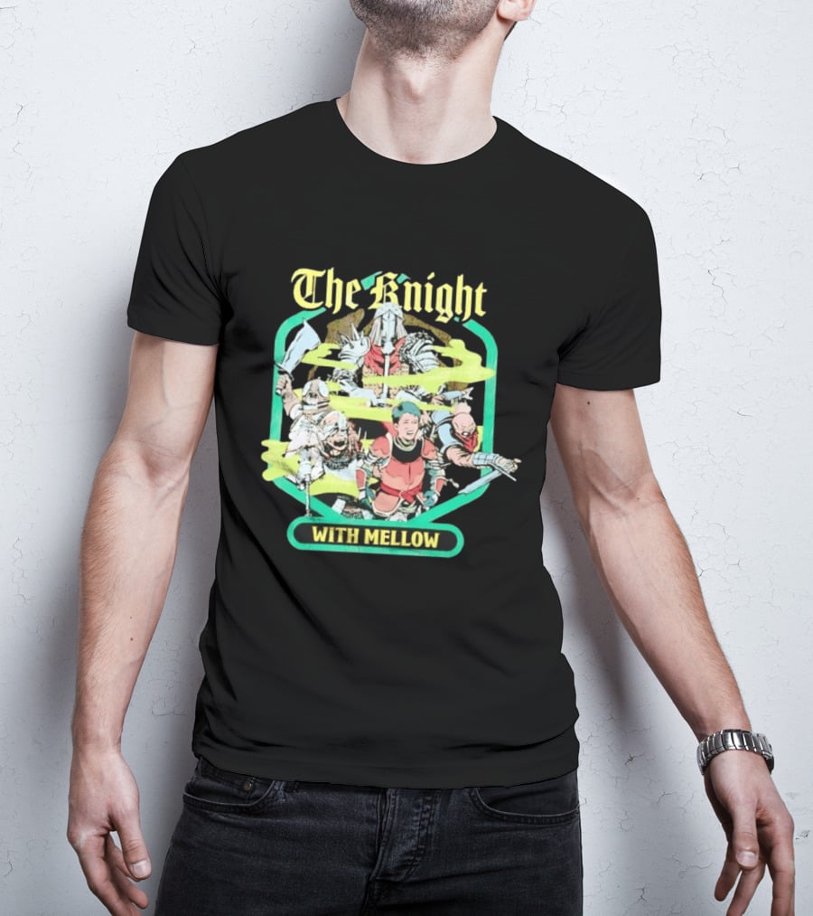 The Knight With Mellow Distressed Fantasy Warrior T-Shirt