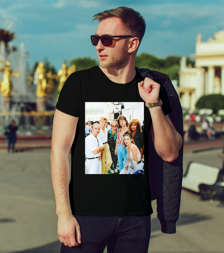 Live Aid Legends Phil Collins Mick Jagger Madonna And Tina Turner T-Shirt