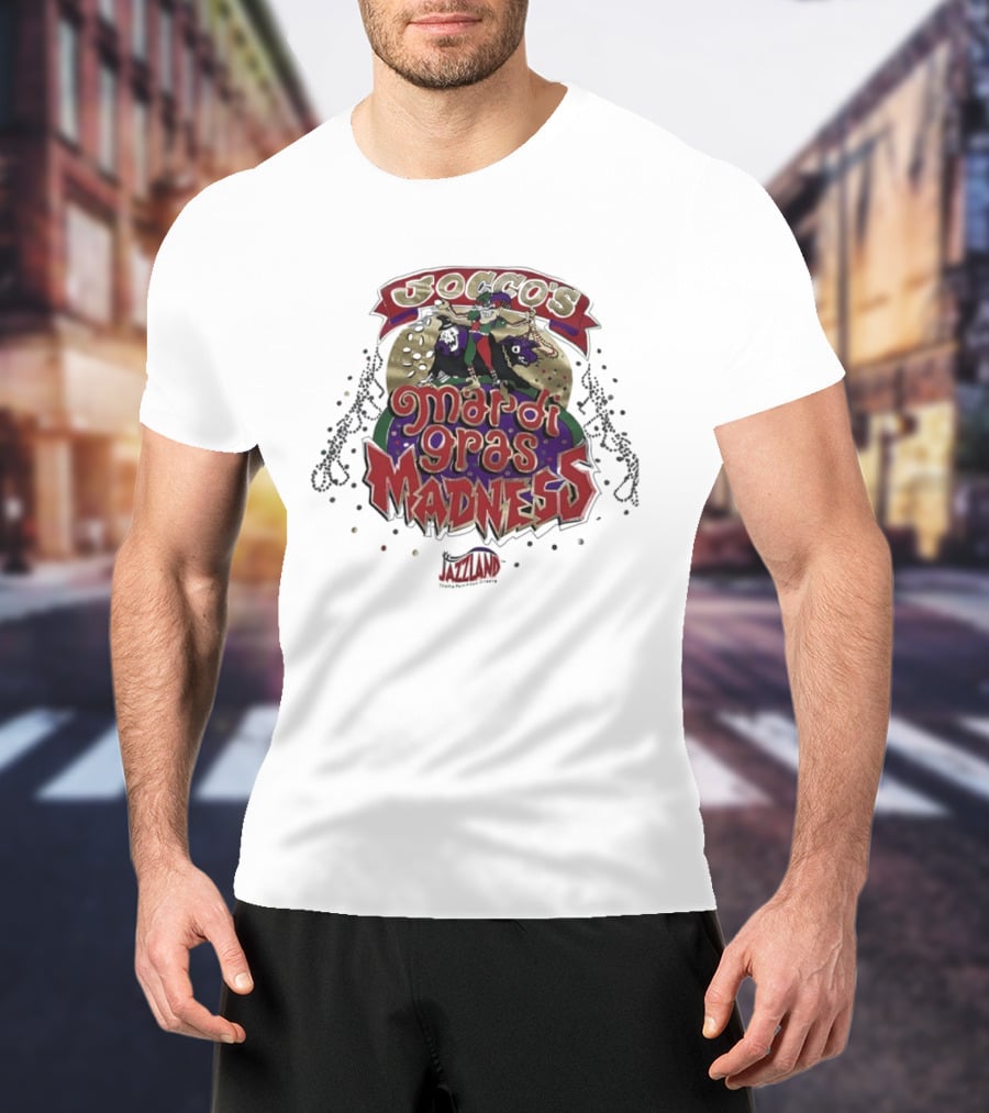 Jocco's Mardi Gras Madness Jazzland Park New Orleans Celebration Event T-Shirt