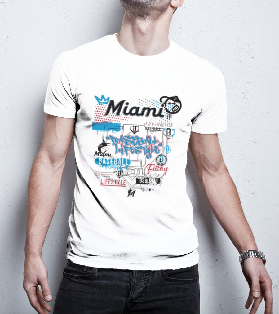 Miami Marlins Baseball Lifestyle It's A Lifestyle Vibes And Rhythm T-Shirt