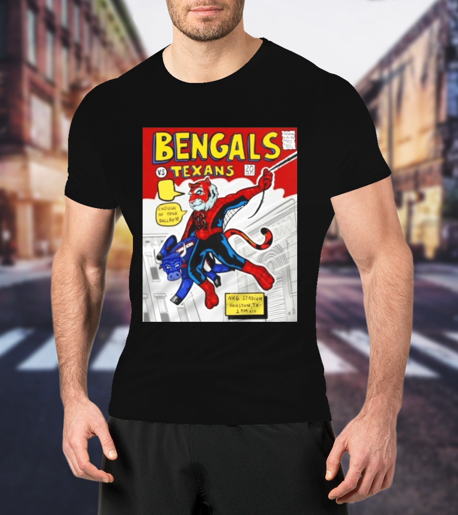 Bengals Vs Texans Week 2 Game Day NRG Stadium Houston 1PM EST Comic T-Shirt