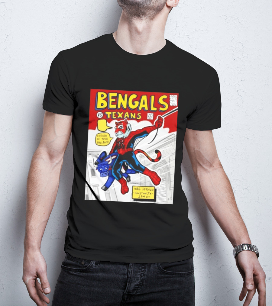 Bengals Vs Texans Week 2 Game Day NRG Stadium Houston 1PM EST Comic T-Shirt