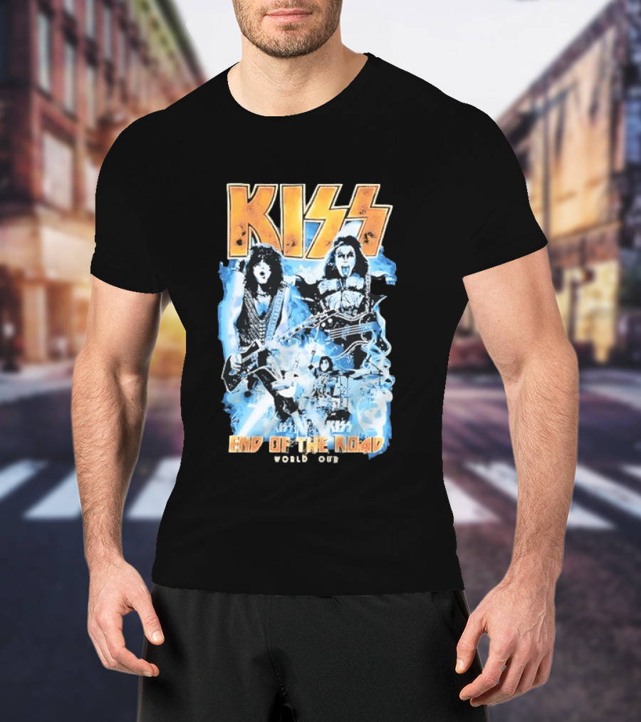 Kiss End Of The Road World Tour Rock Music Iconic Band Image T-Shirt